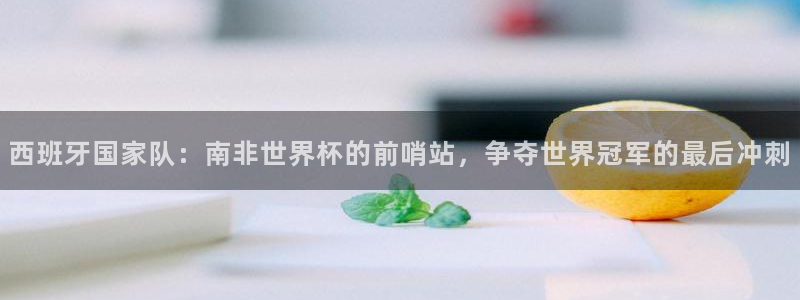 世界杯欧洲预选赛赛程:西班牙国家队:南非世界杯的前哨站,争夺世界冠军的最后冲刺